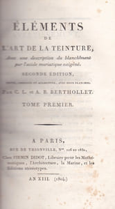 Elements de l'art de la teinture, avec une description du blanchîment par l'acide muriatique oxigéné