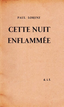 Cette nuit enflammée. LORENZ (Paul)