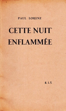 Cette nuit enflammée. LORENZ (Paul)