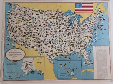 Carte - Etats Unis d'Amérique. undefined