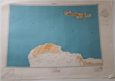 Carte - CANDIE - Ile de Crète - Lybie - Europe