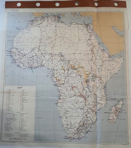 Carte économique de l'Afrique - Industries et tranports  (n°78)