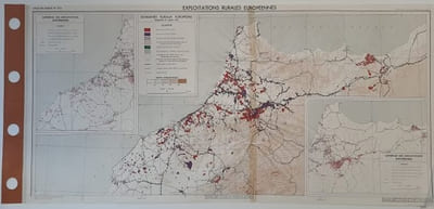 Carte - Atlas du Maroc - Exploitations rurales européennes (n°33b)