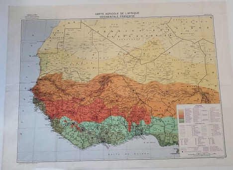 Carte agricole de l'Afrique occidentale française (N°63). undefined