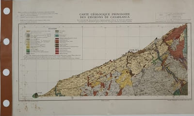 Carte - Carte géologique provisoire des environs de Casablanca