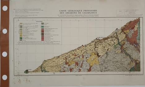 Carte - Carte géologique provisoire des environs de Casablanca. undefined