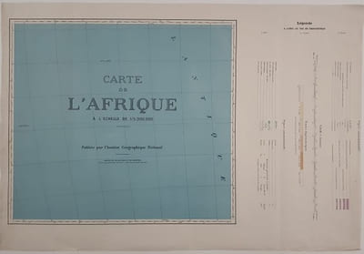 Carte - Afrique -   Feuillet des légendes