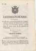 Lettres-Patentes par lesquelles Sa Majesté permet qu'à partir du 1er janvier 1836, le hameau de Bonnevaux soit érigé .... 