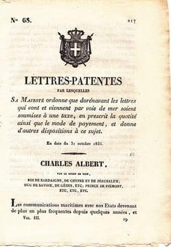 Lettres-Patentes par lesquelles Sa Majesté ordonne que dorénavant les lettres qui vont et viennent par voies de mer. undefined