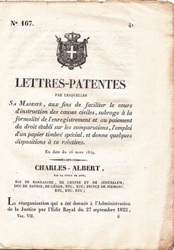 Lettres-Patentes par lesquelles Sa Majesté, aux fins de faciliter le cours d'instruction des causes civiles, subroge à la. undefined