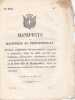 Manifeste du Magistrat du protomédicat, portant notification de prorogation jusqu'au 5 septembre 1844 du délai accordé aux ,. 