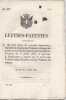 Lettres-Patentes par lesquelles Sa majesté donne de nouvelles dispositions relatives au service des Voitures à l'usage du public. 