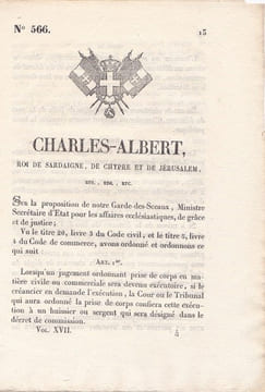 Charles-Albert, roi de Sardaigne, de Chypre et de Jérusalem, etc, .... undefined