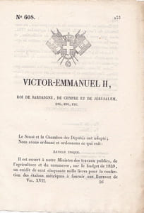 Victor-Emmanuel II, roi de Sardaigne, de Chypre et de Jérusalem, etc, ...