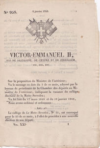 Victor-Emmanuel II, roi de Sardaigne, de Chypre et de Jérusalem, etc, ...
