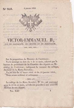 Victor-Emmanuel II, roi de Sardaigne, de Chypre et de Jérusalem, etc, .... undefined