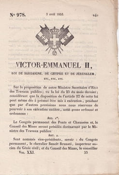 Victor-Emmanuel II, roi de Sardaigne, de Chypre et de Jérusalem. undefined
