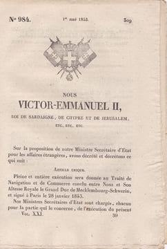 Victor-Emmanuel II, roi de Sardaigne, de Chypre et de Jérusalem. undefined