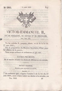Victor-Emmanuel II, roi de Sardaigne, de Chypre et de Jérusalem