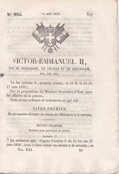 Victor-Emmanuel II, roi de Sardaigne, de Chypre et de Jérusalem. undefined