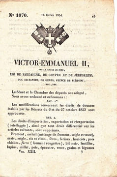 Victor-Emmanuel II, par la grâce de Dieu, Roi de Sardaigne, de Chypre et de Jérusalem. undefined