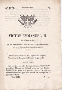 Victor-Emmanuel II,  Roi de Sardaigne, de Chypre et de Jérusalem