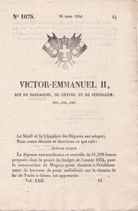 Victor-Emmanuel II,  Roi de Sardaigne, de Chypre et de Jérusalem