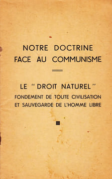 Notre doctrine face au communisme. undefined