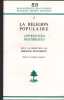 La religion populaire  Approches historiques. COLLECTIF