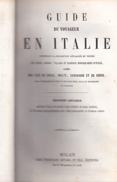 Guide du voyageur en Italie. undefined