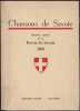 Chansons de Savoie Num&eacute;ro sp&eacute;cial de la revue de Savoie. LOMBARD (Michel)