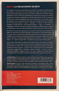 JUIN 40  La négociation secrète Les communistes français et les autorités allemandes