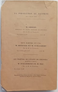 Pie VI dans les prisons du Dauphiné - Deuxième édition
