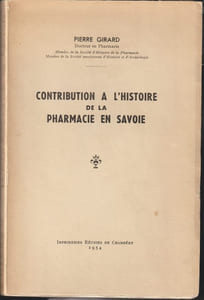 Contribution à l'histoire de la pharmacie en Savoie