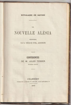 NOVALAISE La nouvelle Alésia découverte par M. Théodore FIVEL, Architecte. TESSIER (Jules)