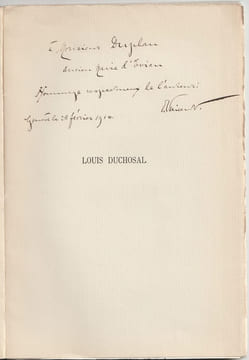 Le poète genevois Louis Duchosal dans l'intimité (1887-1901). VINCENT (F.)
