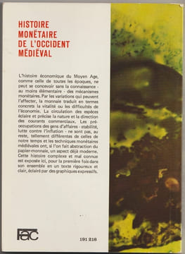 Histoire monétaire de l'Occident médiéval. FOURNIAL (Etienne)
