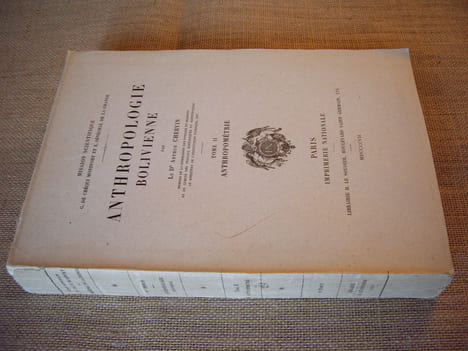 Anthropologie bolivienne. Tome II : anthropométrie.. CHERVIN (Dr Arthur)