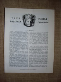Tres Tabernae - Saverne à l'époque romaine. Pages de l'histoire de Saverne.