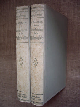 Vocabulaire technique et critique de la philosophie (tomes 1 et 2).. LALANDE André