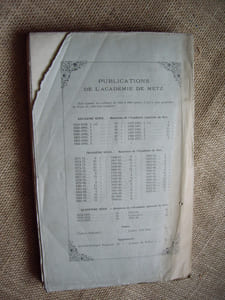 Mémoires de l'Académie Nationale de Metz, Lettres, Sciences, Arts et Agriculture. CVIIe année - 4ème série - VIIe année - 1926.