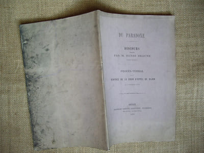 DU PARADOXE.