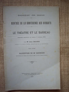 Le théâtre et le Barreau.