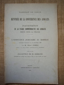 L'assistance judiciaire au barreau.
