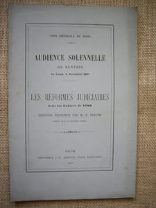 Les réformes judiciaires dans les cahiers de 1789.