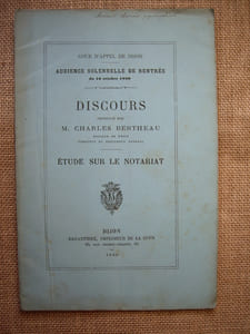 Etude sur le Notariat.