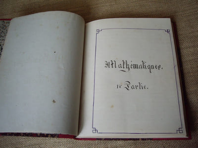 MATHEMATIQUES. Manuscrit.
