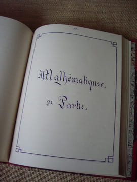 MATHEMATIQUES. Manuscrit.. PERRET H.