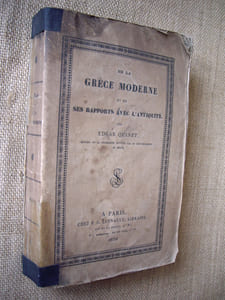 De la Grèce moderne et de ses rapports avec l'antiquité.