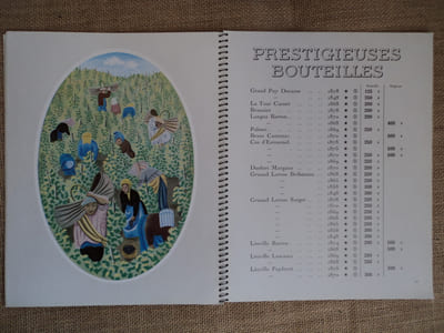 Catalogue des vins NICOLAS 1933.